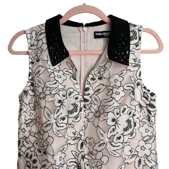 Karl Lagerfeld Light Pink Floral Sleeveless Dress - Picture 3 of 7